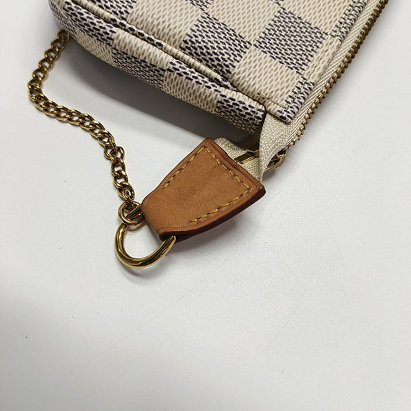 ACCESSOIRES Mini Damier Azur Coated Canvas White