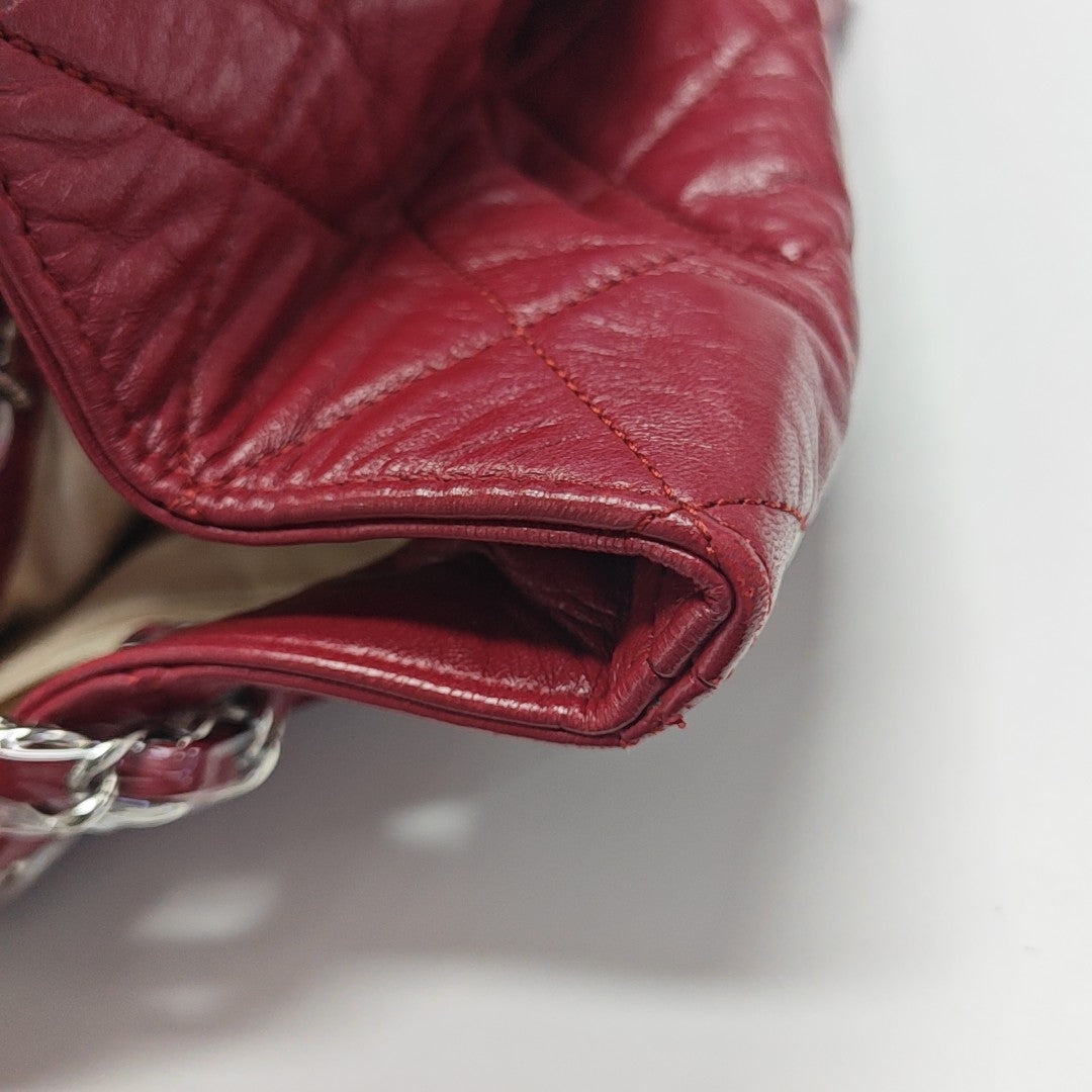 Quilted Lambskin Shoulder Bag Red