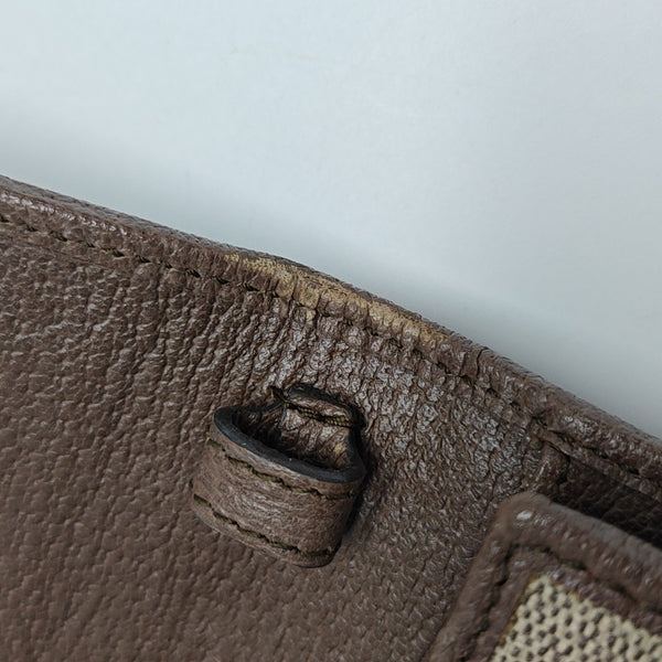 Ophidia Mini Monogram Coated Canvas Beige
