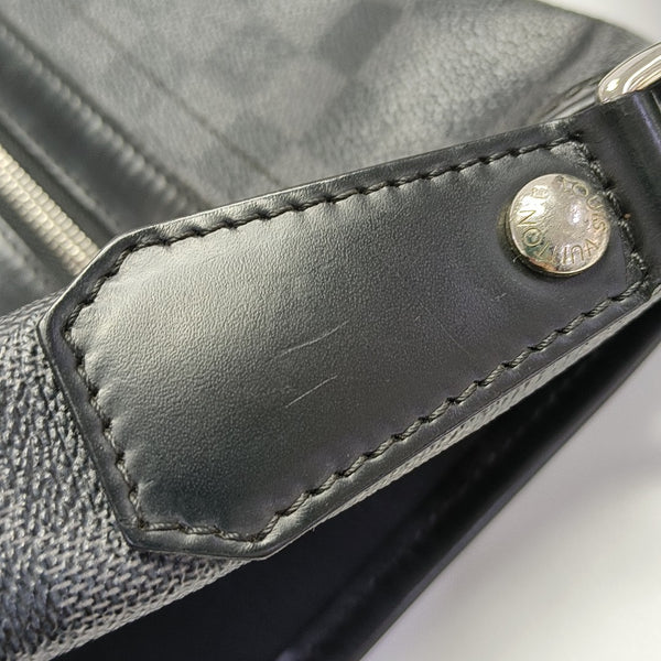 Monogram Coated Canvas Shoulder Bag Black