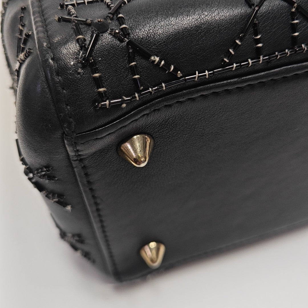 Lady Dior Medium Cannage Lambskin Black