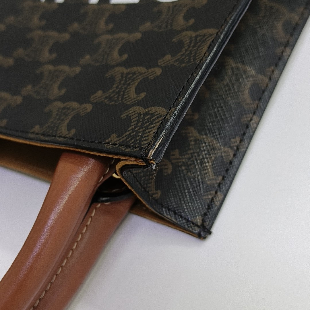 CABAS CELINE Mini Coated Canvas Brown