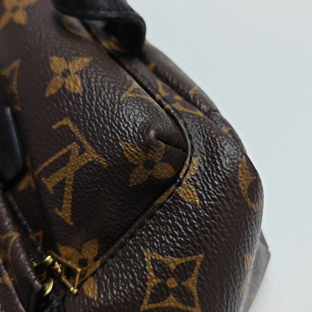 PALM SPRINGS Mini Monogram Coated Canvas Brown