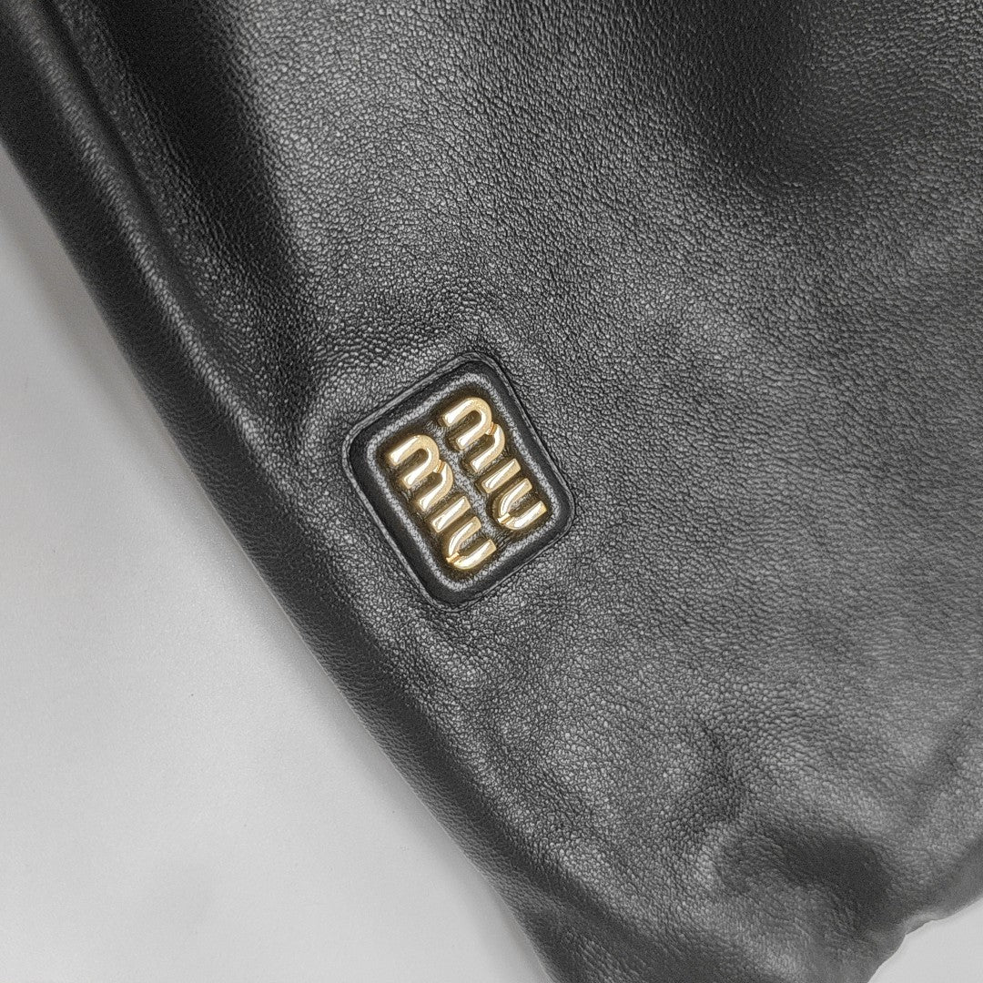 Calfskin Top Handle Bag Black