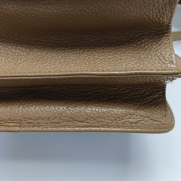 Coated Canvas Crossbody Bag Brown