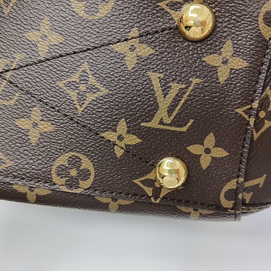 MONTAIGNE BB Monogram Coated Canvas Brown