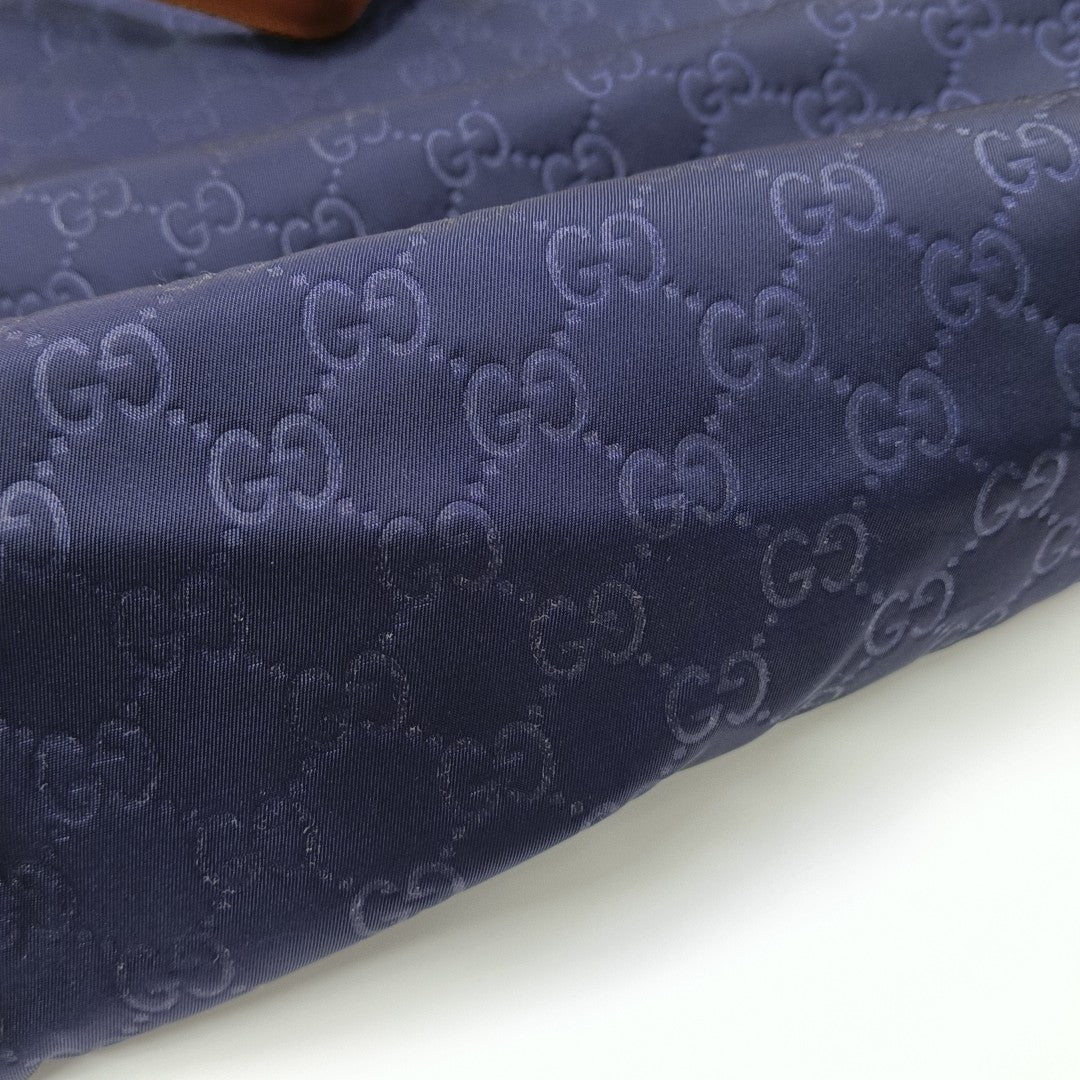 Monogram Nylon Shoulder Bag Blue