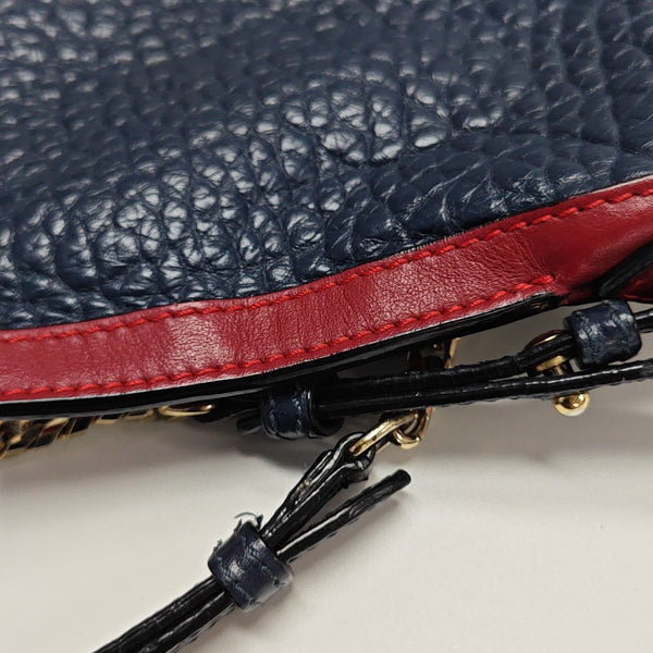 Calfskin Shoulder Bag Blue