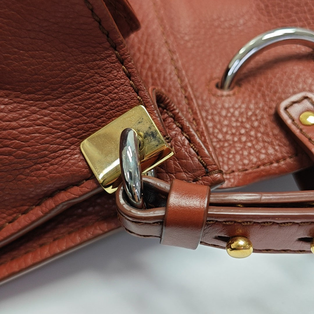 Aby Small Calfskin Brown