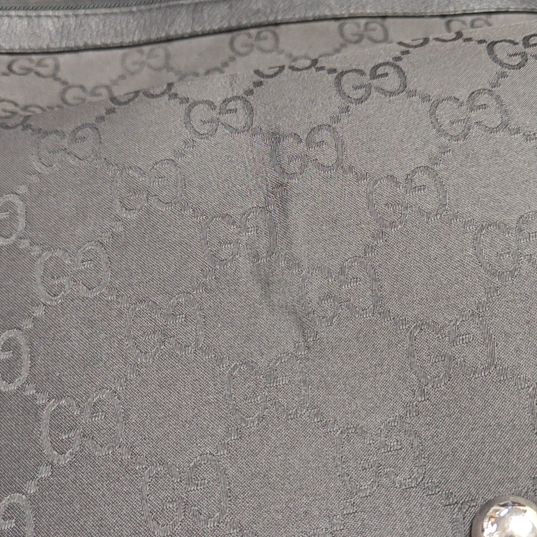 Monogram Nylon Shoulder Bag Black