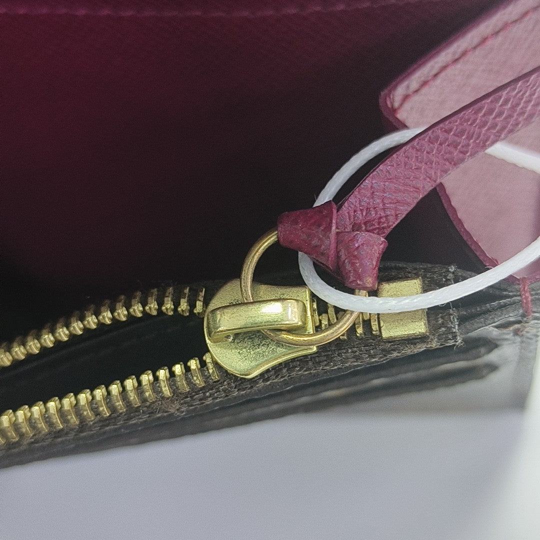 EMILIE Monogram Coated Canvas Brown Wallet