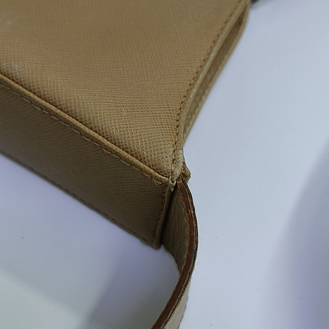 Calfskin Shoulder Bag Beige