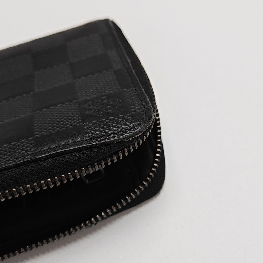 ZIPPY Damier Graphite Calfskin Black Wallet