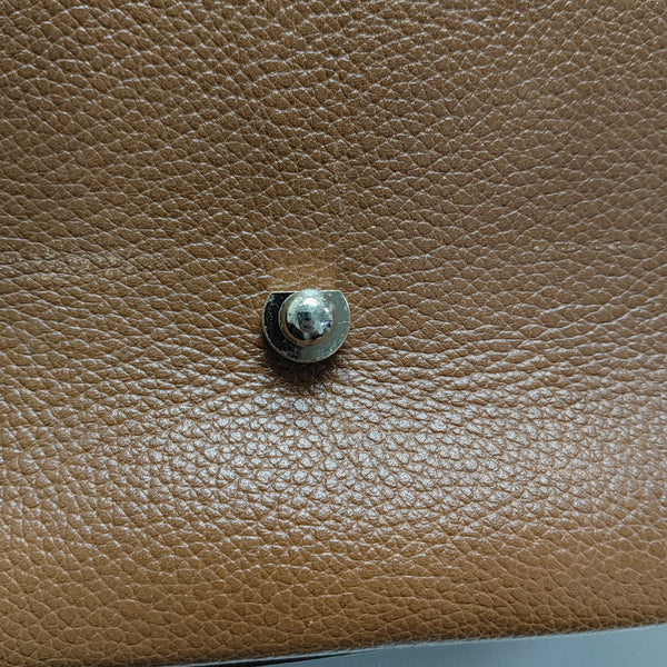 Calfskin Top Handle Bag Brown