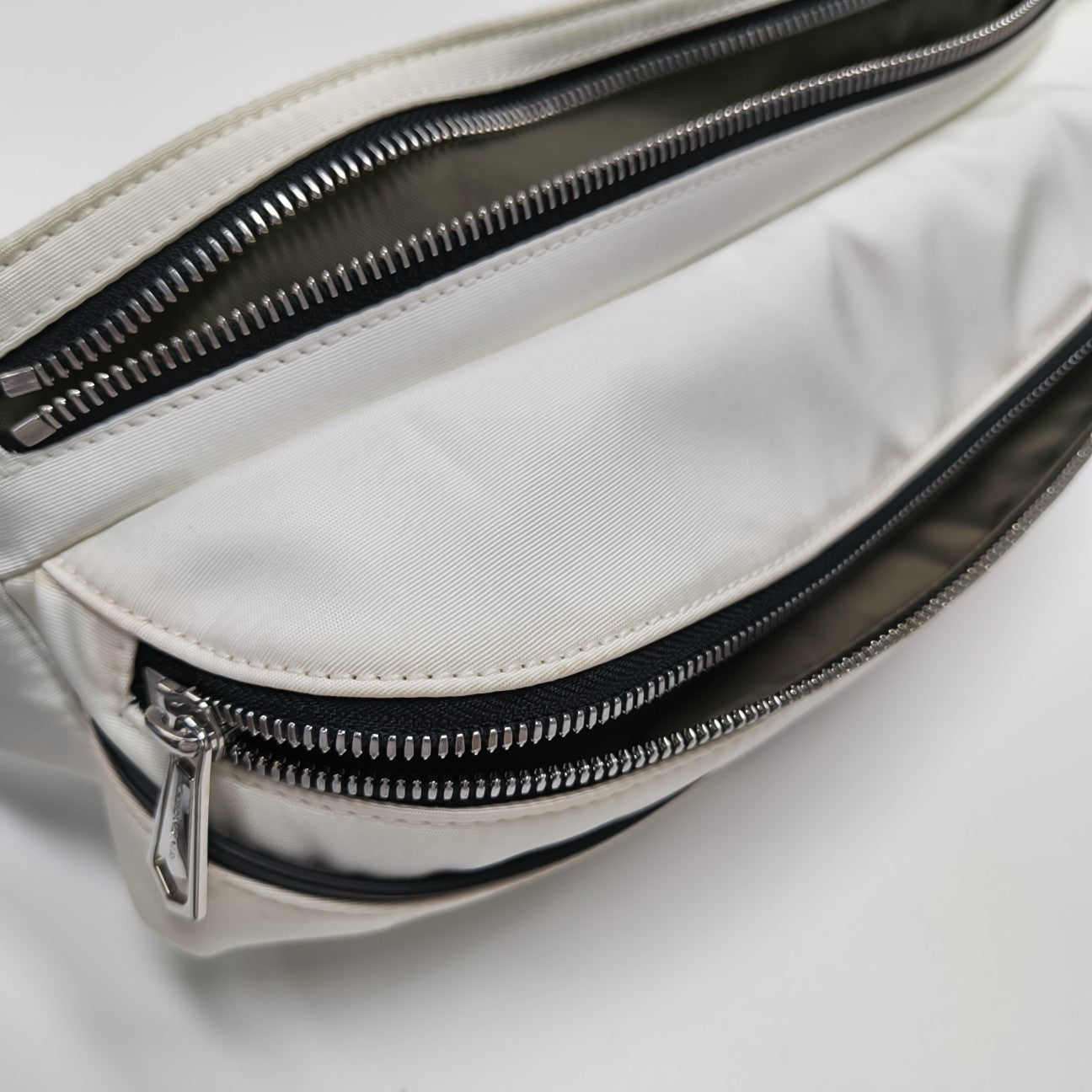 Fabric Belt Bag White