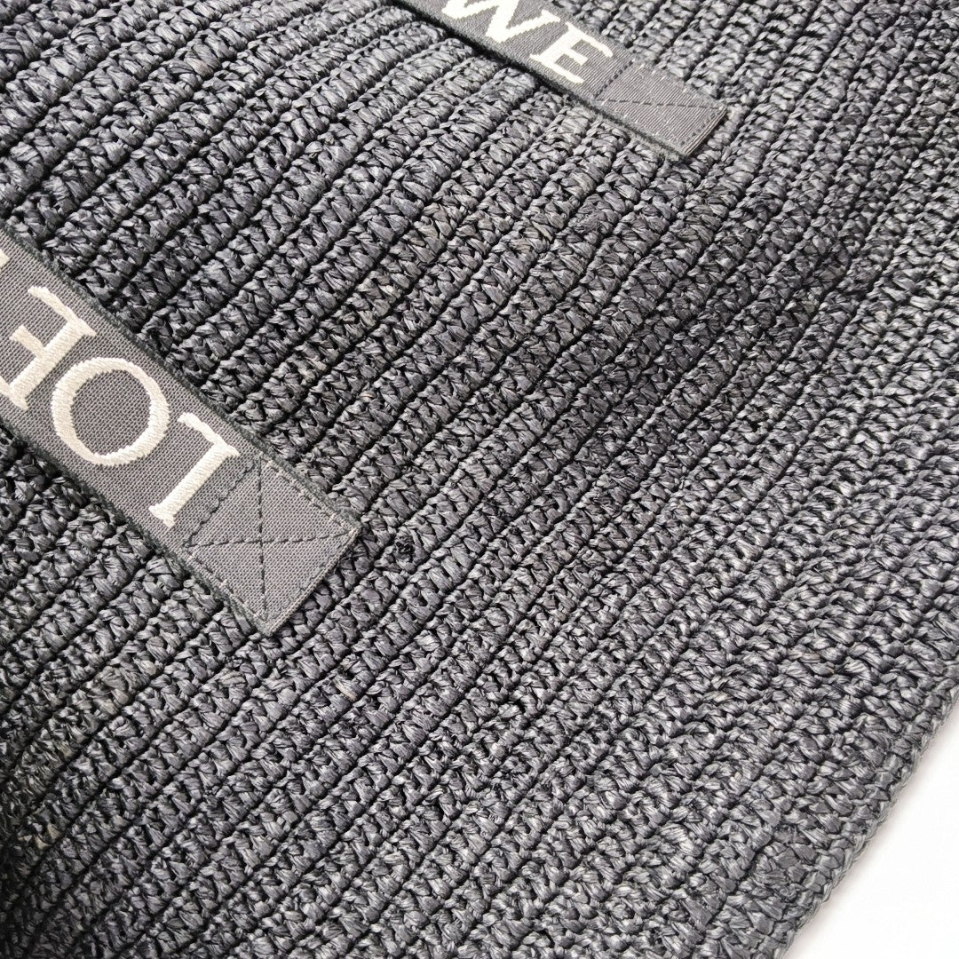 Fold Shopper Super Mini Straw Black