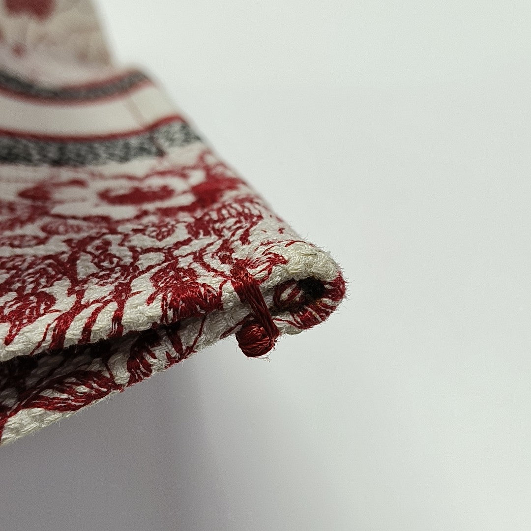 Book Tote Medium Fabric Red