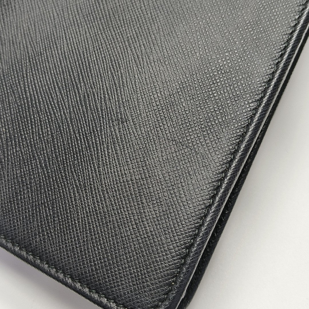 Saffiano Calfskin Shoulder Bag Black