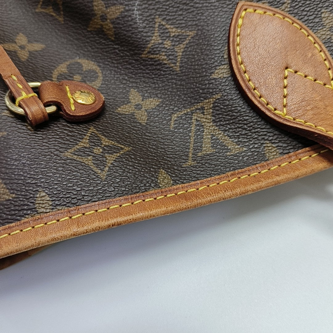 NEVERFULL MM Monogram Coated Canvas Brown