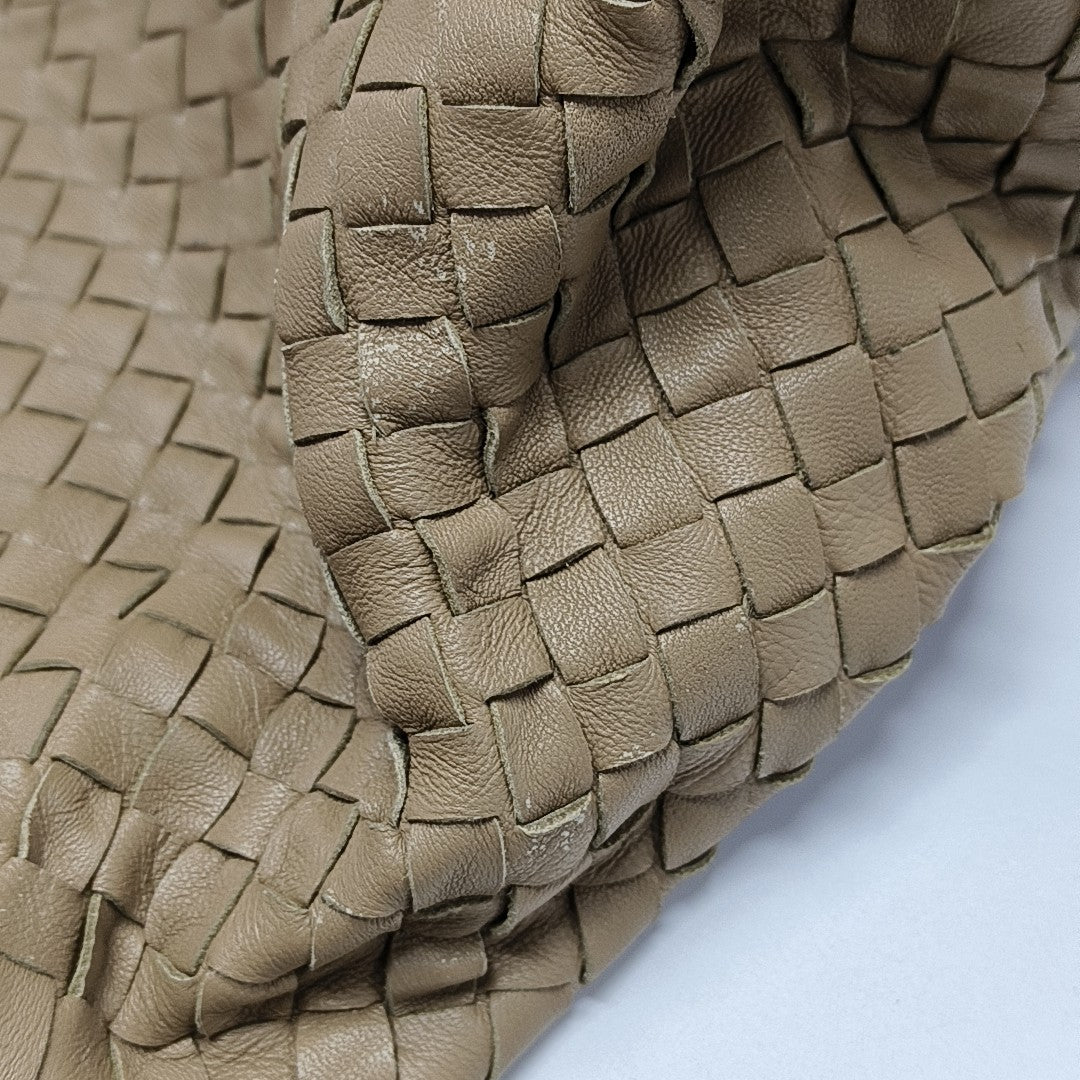 Lambskin Top Handle Bag Beige