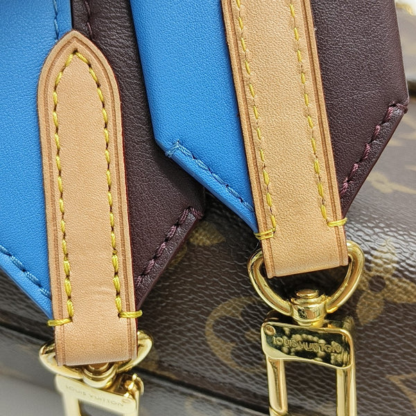 CLUNY MM Monogram Coated Canvas Brown