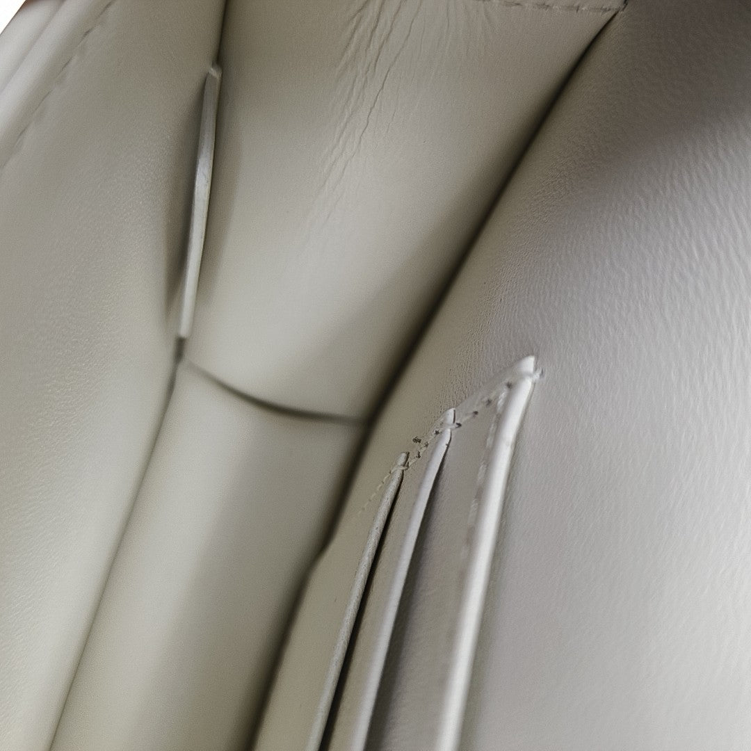 Miss Caro Cannage Lambskin White