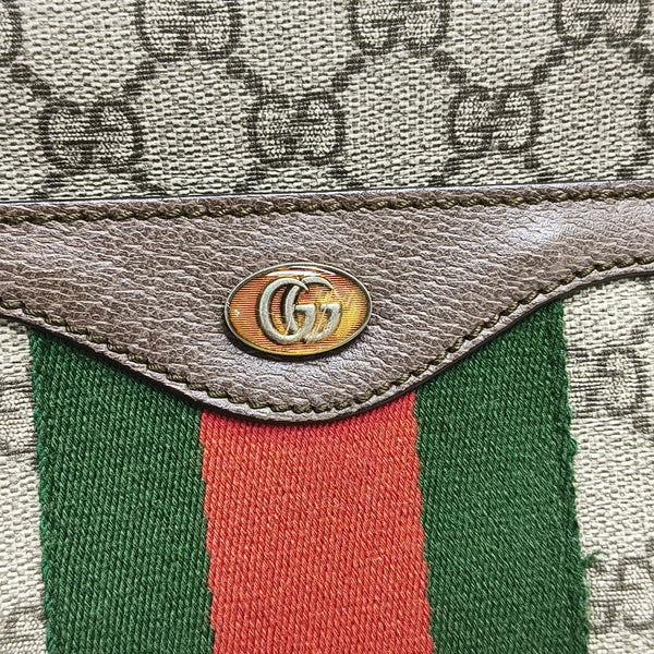 Ophidia Medium Monogram Coated Canvas Beige