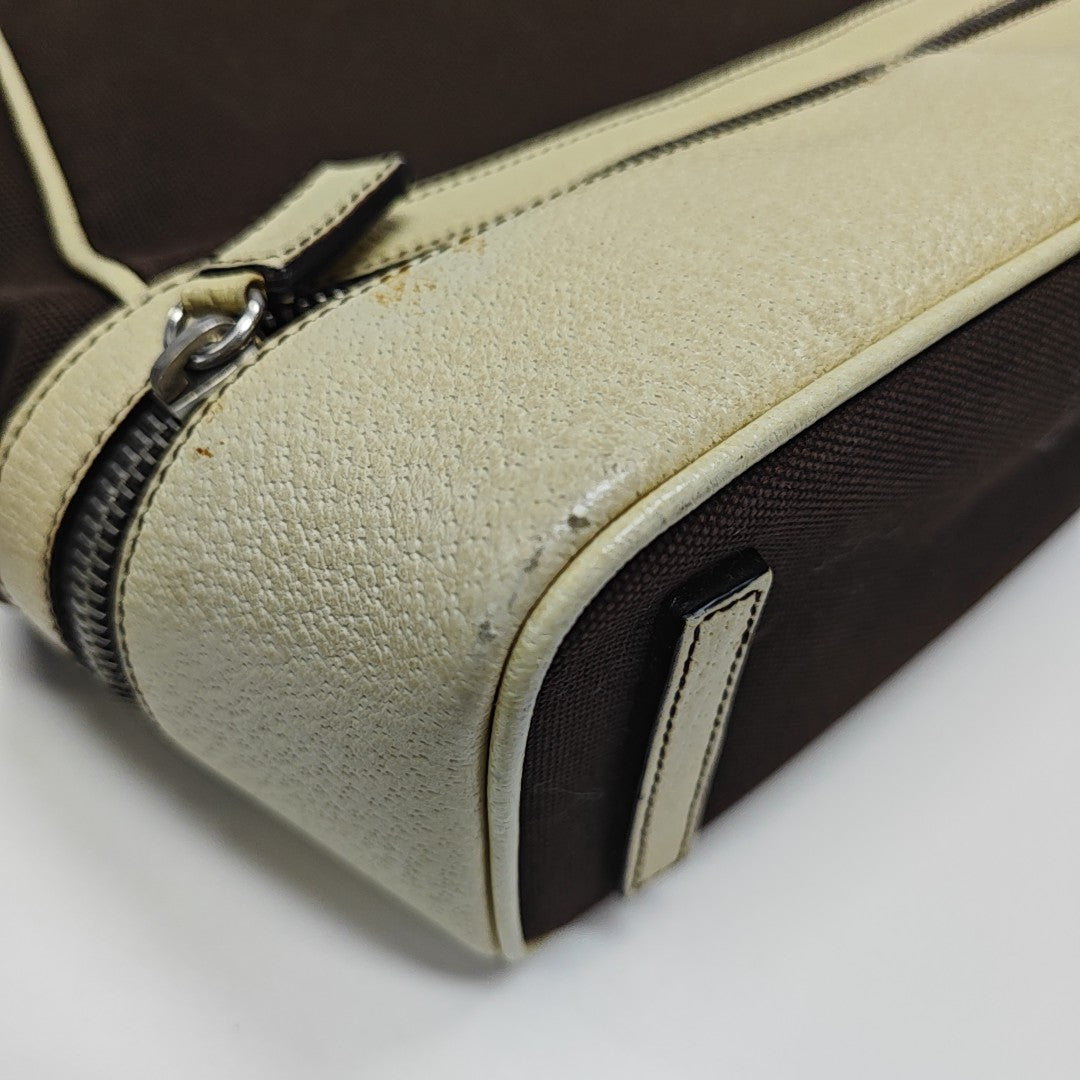 Canvas Top Handle Bag Brown