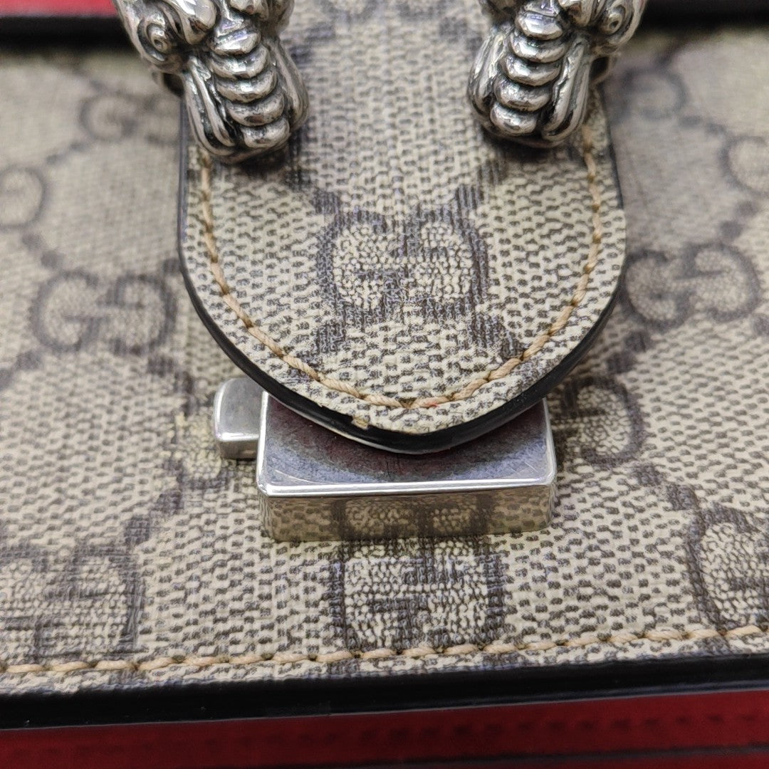 Dionysus Small Monogram Coated Canvas Black