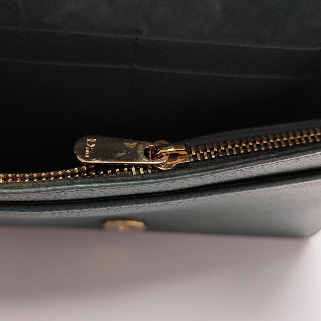 Diorama Small Cannage Calfskin Green