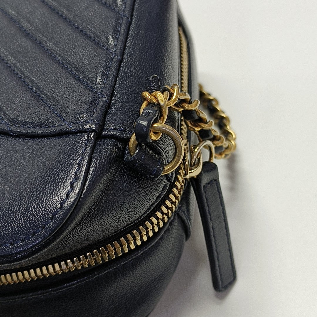 Chevron Lambskin Blue