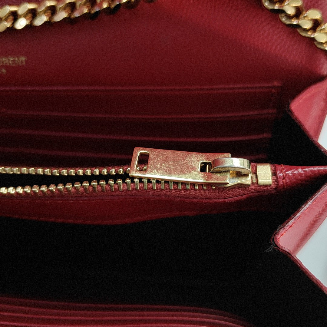 MONOGRAM Medium Quilted Calfskin Red