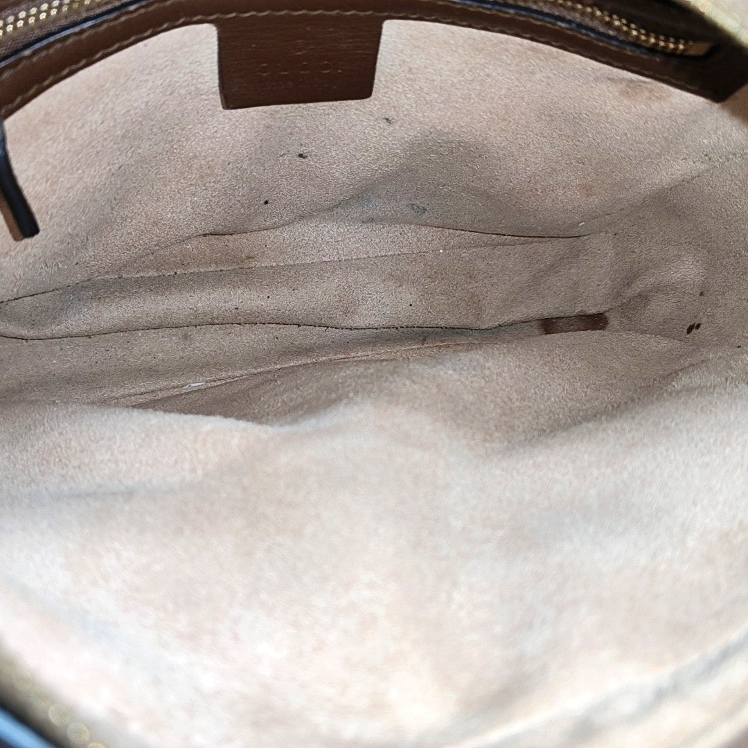 Horsebit 1955 Small Coated Canvas Beige