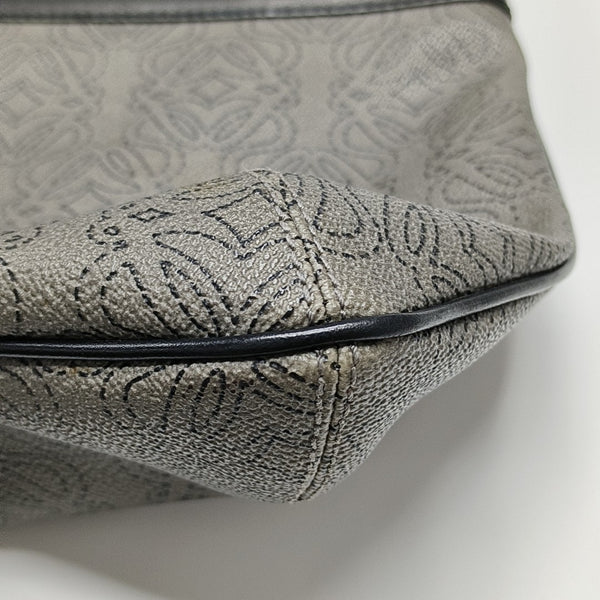 Coated Canvas Shoulder Bag Gray