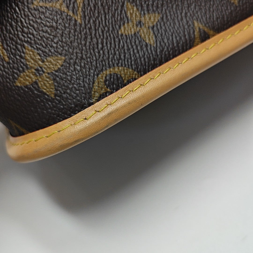 DIANE Monogram Coated Canvas Brown