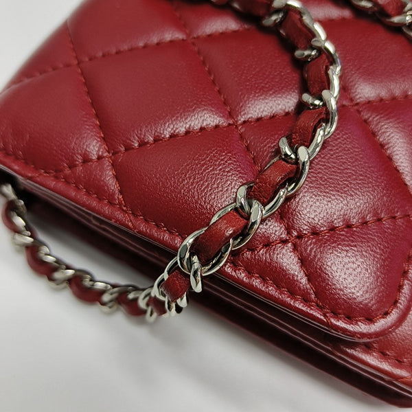 WOC Quilted Lambskin Red