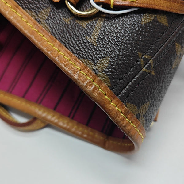 NEVERFULL PM Monogram Coated Canvas Brown