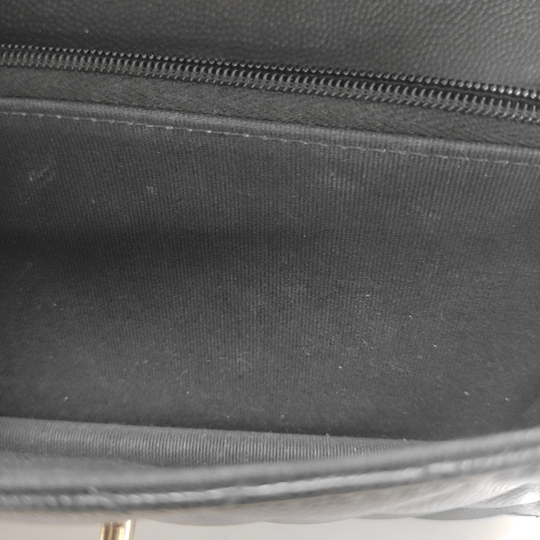 WOC Quilted Grained Calfskin Black