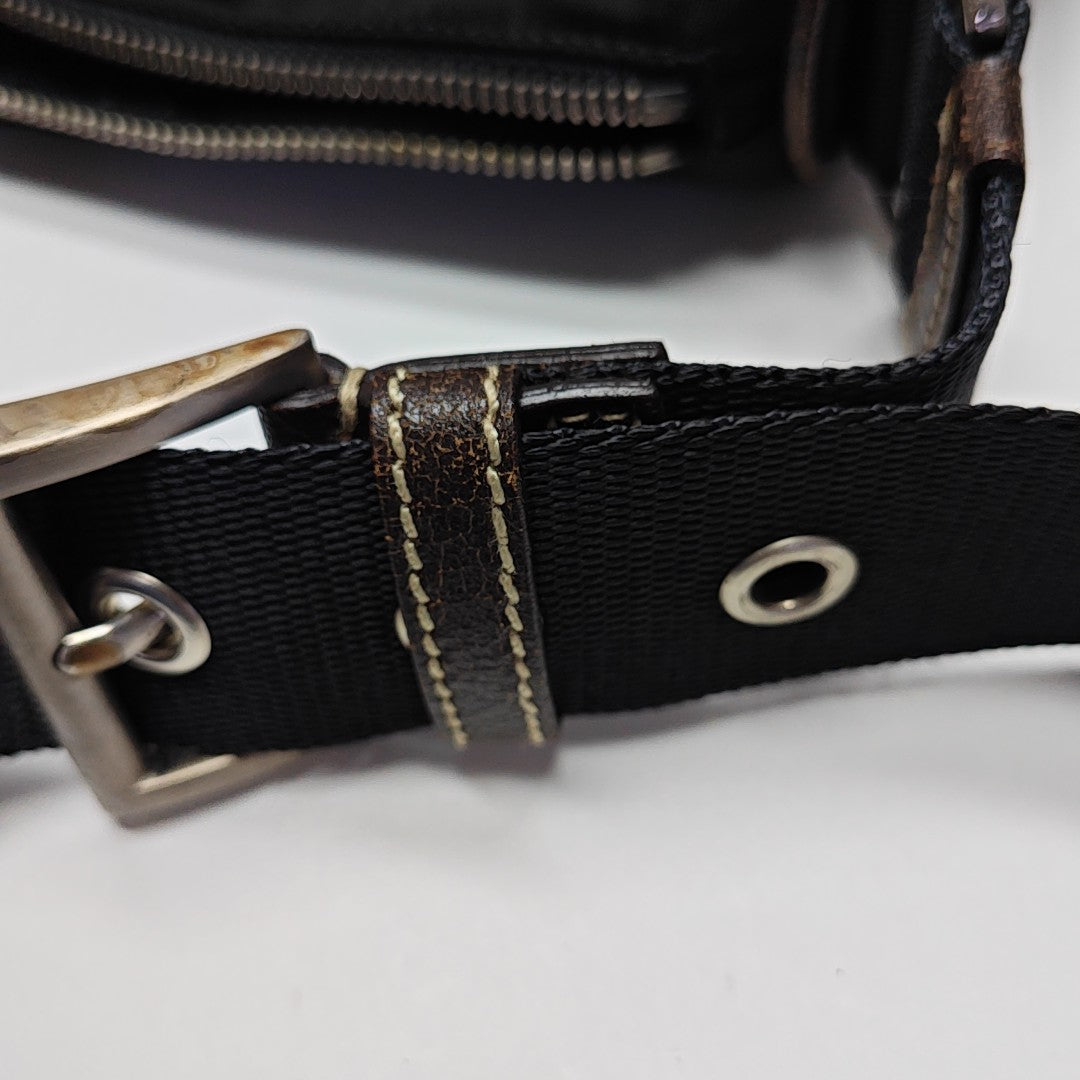 Nylon Top Handle Bag Black