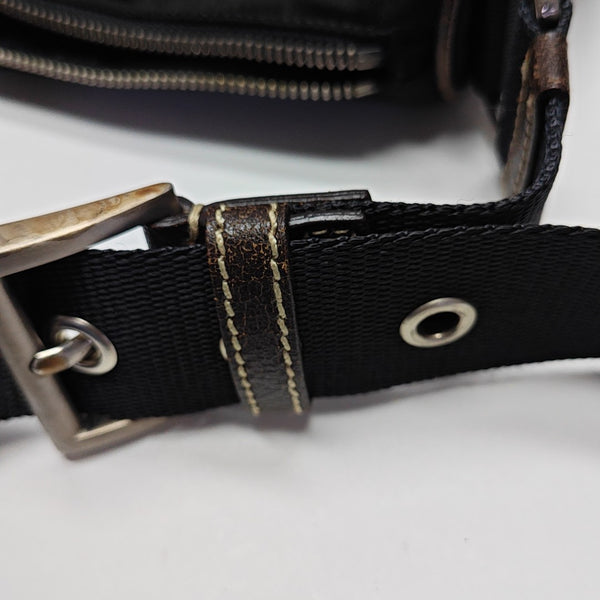 Nylon Top Handle Bag Black