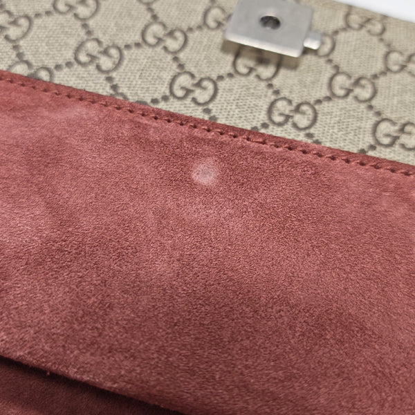 Dionysus Mini Monogram Coated Canvas Beige