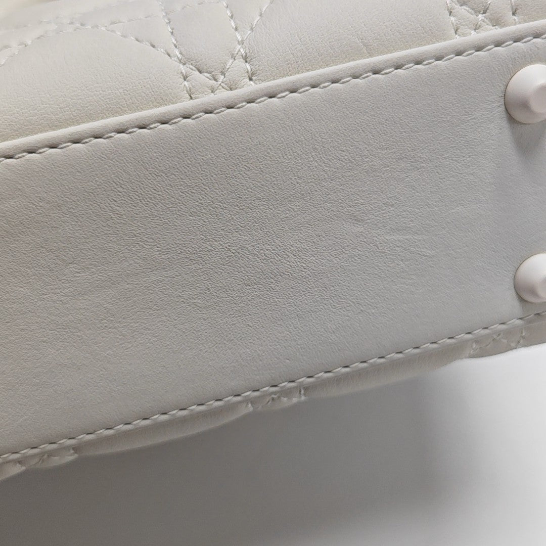 Lady Dior Mini Cannage Lambskin White