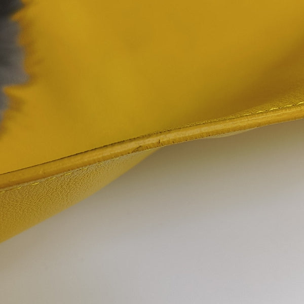 Calfskin Top Handle Bag Medium Yellow