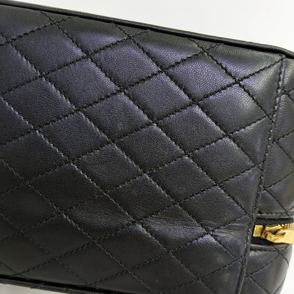 80'S VANITY Mini Quilted Lambskin Black