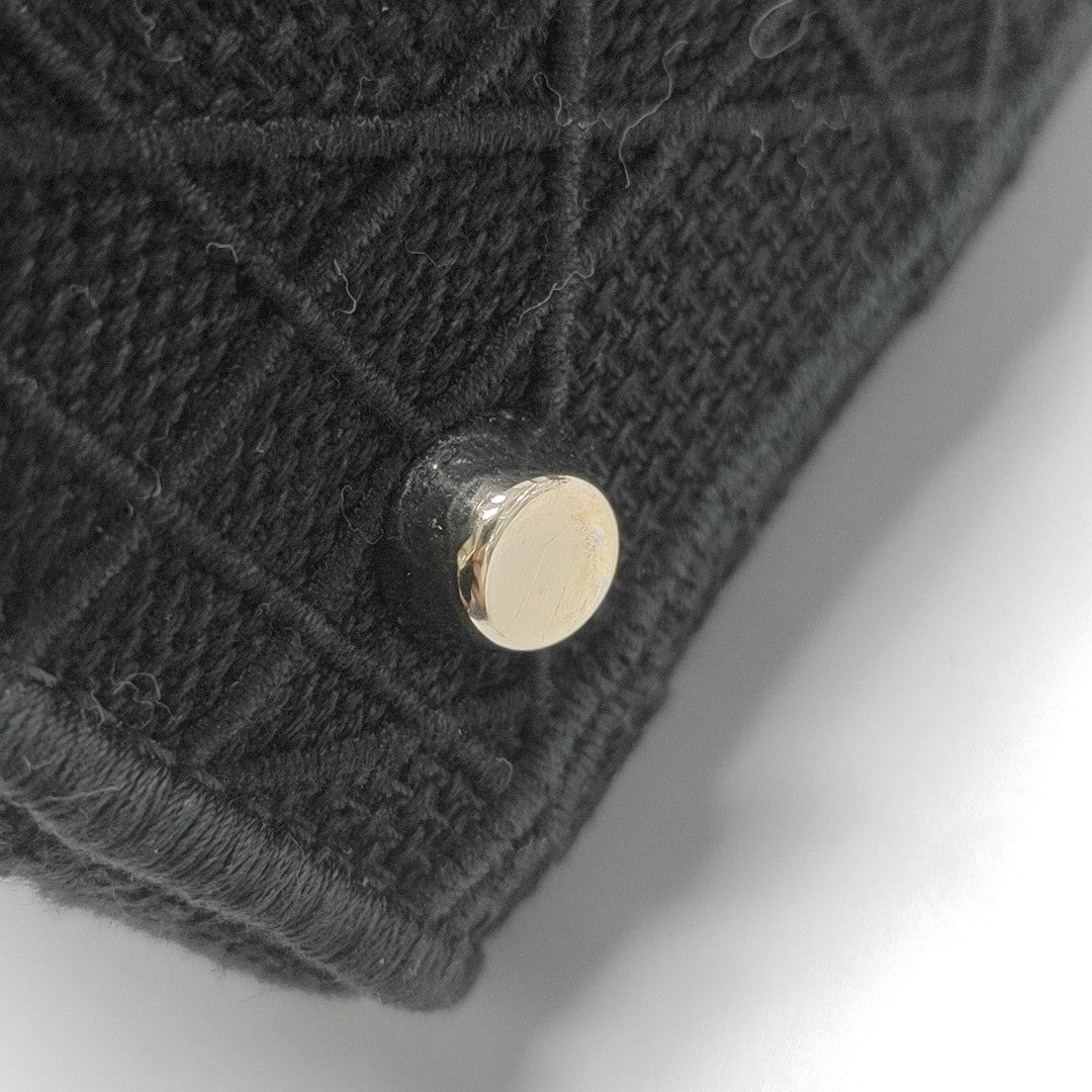 Lady D-Lite Medium Cannage Canvas Black