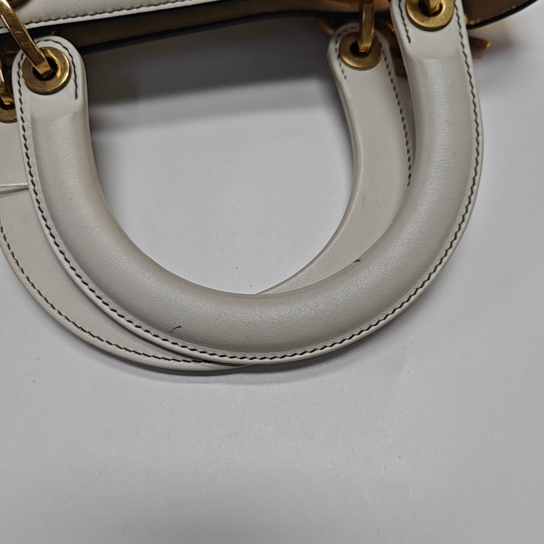 Lady Dior Medium Leather White
