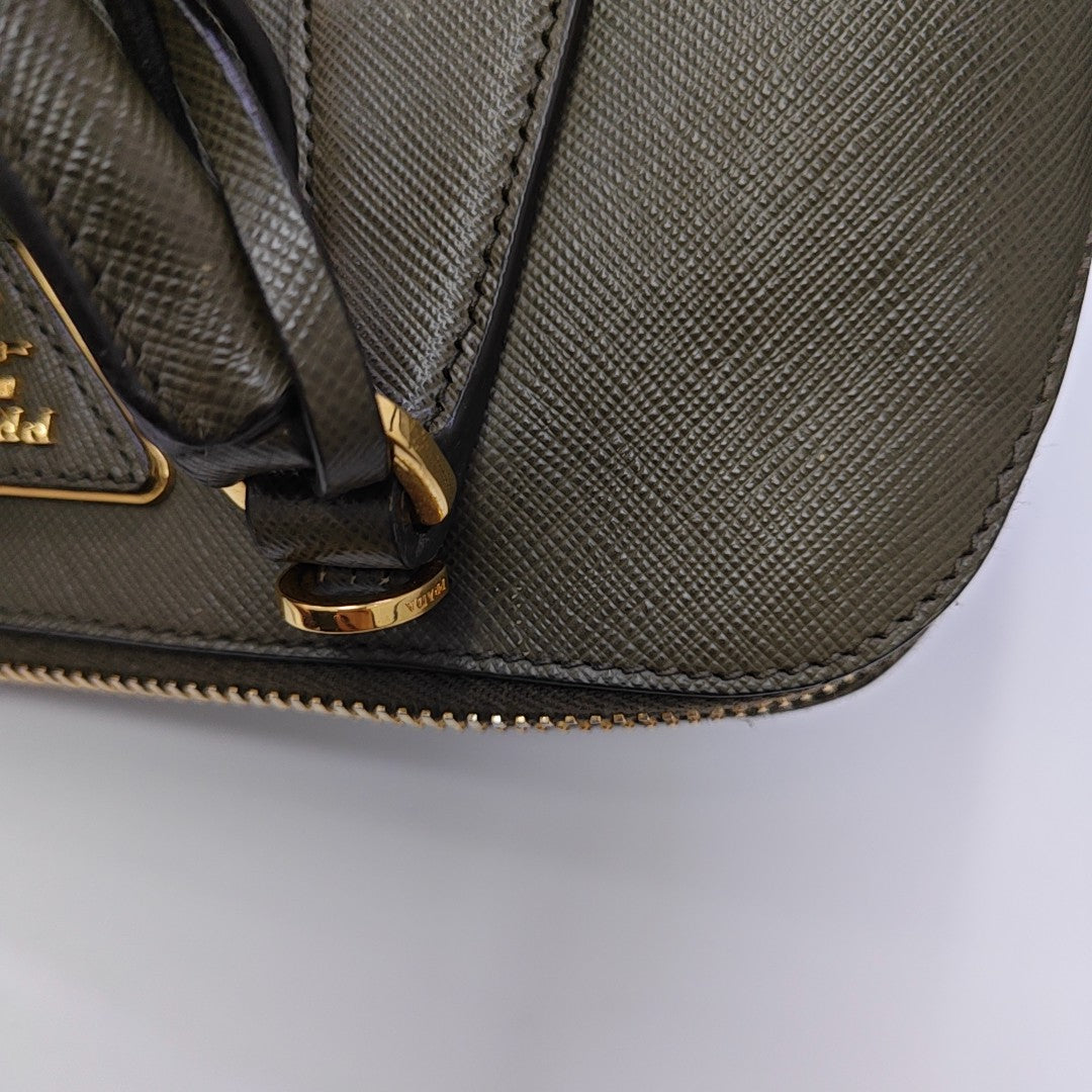 Promenade Small Saffiano Calfskin Green