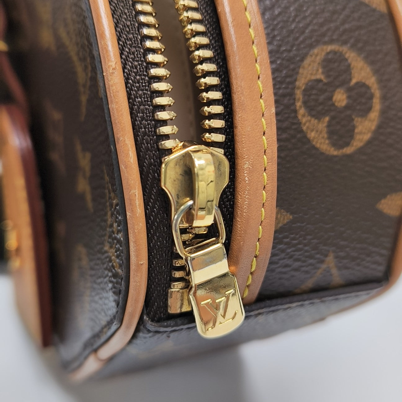 BOITE CHAPEAU Mini Monogram Coated Canvas Brown