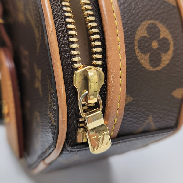BOITE CHAPEAU Mini Monogram Coated Canvas Brown