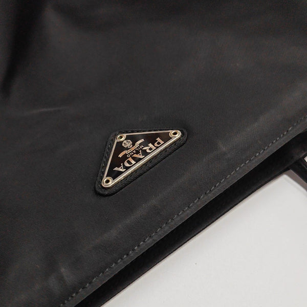 Nylon Top Handle Bag Black